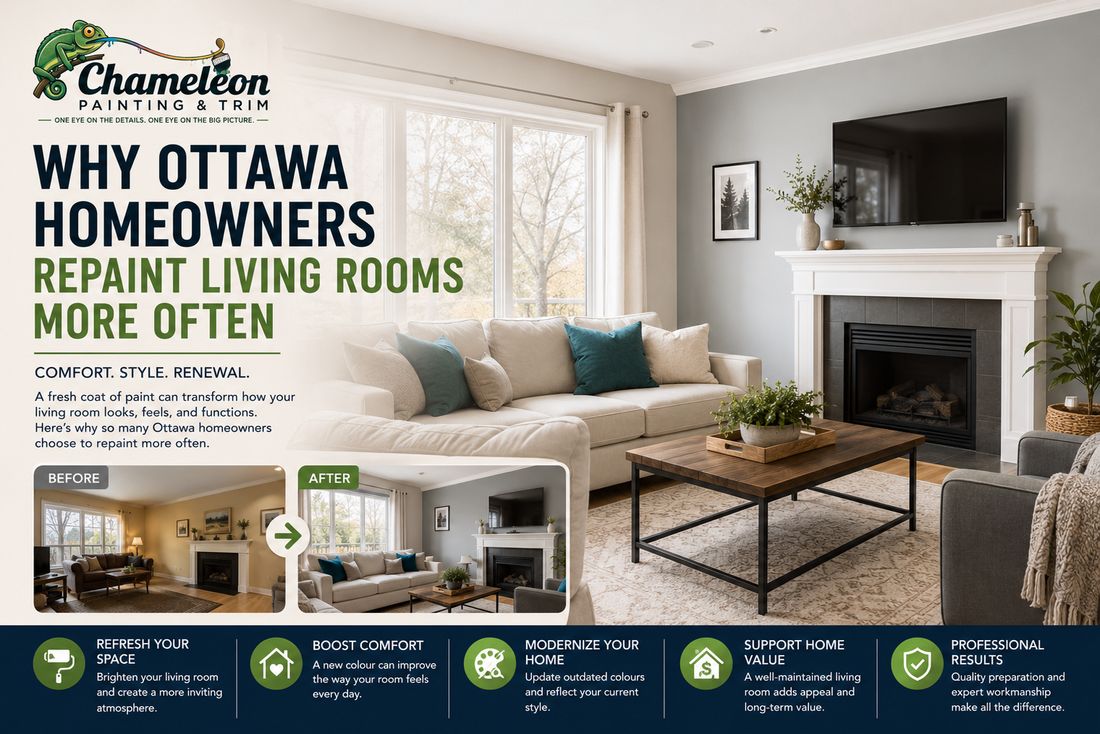 Why Ottawa Homeowners Repaint Living Rooms More Often