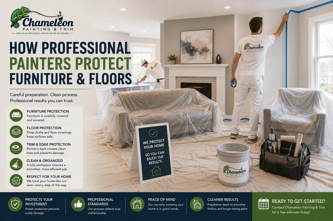How Professional Painters Protect Furniture and Floors